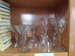 lot 49 image: Crystal glasses