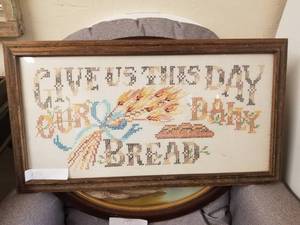 lot 150 image: Framed needle point artwork