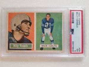 lot 202 image: 1957 Topps Billy Vessel football card - Authenticity Unknown