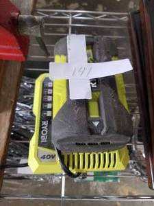 lot 141 image: Ryobi 40 volt battery and charger