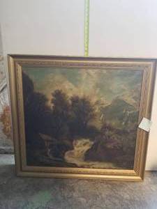lot 18 image: Vintage painting