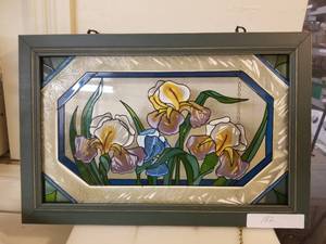 lot 182 image: Stained glass wall hanger