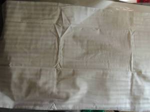 lot 36 image: Classic Sateen striped organic regenerated 100& cotton pillow cases King size NIP  Quantity x 12