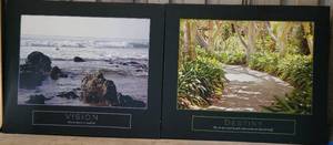 lot 9 image: LOT OF 2 CANVAS-STYLE INSPIRATIONAL VISION AND DESTINY FRAMES AS SHOWN. EACH APPROX. 25.5W x 21.5H. (SOLD 2X THE MONEY)