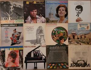 lot 53 image: LOT OF 12 VINTAGE VINYL LP RECORDS IN ASSORTED GENRES AS SHOWN.