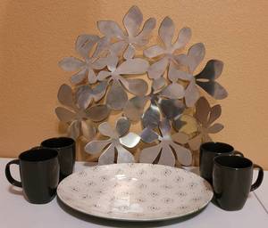 lot 68 image: IKEA GROUP. INCLUDES STOCKHOLME CHROME BOWL BY MONICA MULDER16.5W, SUSAN PRYKE MUG SET PLUS