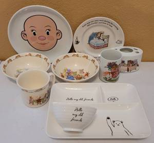 lot 96 image: CHILDRENS SERVING WARE INCLUDING FRED, WEDGWOOD, ROYAL DOULTON, BEATRIX POTTER AND HELLO BEAR