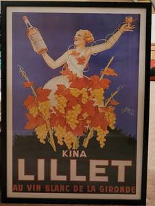 lot 193 image: FRAMED PRINTS - KINA LILLET WHITE WINE AND FOLLIES BERGERE