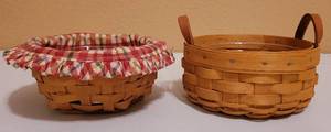 lot 111 image: LOT OF 2 LONGABERGER BASKETS AS SHOWN.