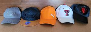 lot 188 image: HAT SELECTION. CHEVY, PUMA, TEXAS TECH, FRESH SNAPBACK AND MORE