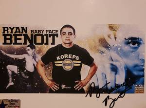 lot 221 image: SIGNED RYAN BABY FACE BENOIT 8 x 10 PHOTOGRAPH AS SHOWN. AUTHENTICITY UNKNOWN.