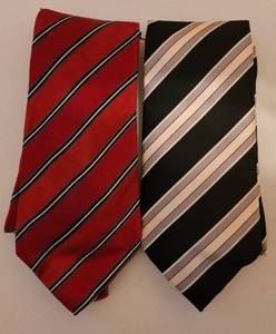 lot 233 image: (2) DONALD J TRUMP BRAND DESIGNER REGIMENTAL STRIPE 100% SILK TIES