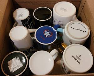 lot 242 image: NOVELTY COFFEE MUGS