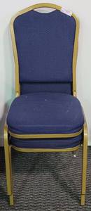 lot 28 image: (2) PADDED  CUSHIONED STACKABLE CHAIRS AS SHOWN. (SOLD 2X THE MONEY)