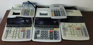 lot 35 image: LOT OF CALCULATORS AS SHOWN.