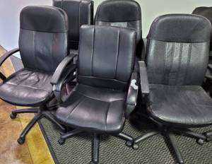 lot 63 image: (5) OFFICE CHAIRS IN STYLES SHOWN. (SOLD 5X THE MONEY)