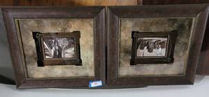 lot 70 image: (2) WESTERN THEMED WALL ART  FRAMES AS SHOWN. APPROX. 21 34 W x 19 34 H EACH. (SOLD 2X THE MONEY)