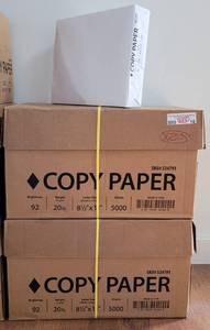 lot 18 image: (20) REAMS OF 8 12 x 11 COPY PAPER IN BOXES AS SHOWN. (SOLD 20X THE MONEY)