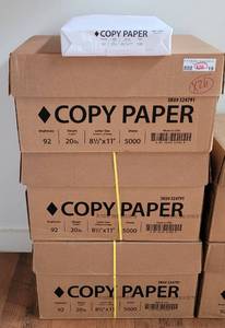 lot 19 image: (26) REAMS OF 8 12 x 11 COPY PAPER IN BOXES AS SHOWN. (SOLD 26X THE MONEY)