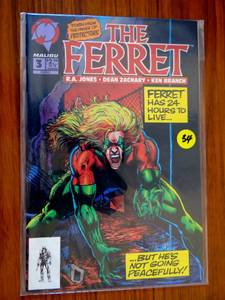 lot 34 image: The Ferret #3 - Malibu Comics - 1993 - Comic Book