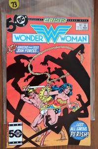 lot 73 image: 1985 Wonder Woman 328 Crisis Crossover Hippolyta Steve Trevor $$$