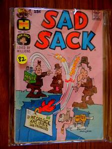 lot 82 image: Sad Sack #210 (Harvey, 1969)  Sarge  General Rockjaw