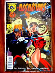 lot 112 image: ASSASSINS # 1 VF AMALGAM DC MARVEL 1996 CATWOMAN ELEKTA DEATHSTROKE $$