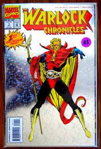 lot 113 image: The WARLOCK CHRONICLES #1 1993 MARVEL comic by JIM STARLIN holofoil