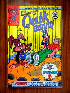 lot 136 image: The Adventures of Quik Bunny (1984) Promo Spider-Man Appearance Marvel  $$$