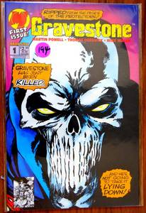 lot 194 image: Gravestone #1 (Malibu 1993) 1st Solo Series Indie Superhero Comic $$