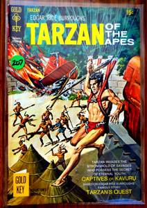 lot 207 image: VINTAGE TARZAN OF THE APES CAPTIVES OF KAVURU DECEMBER 1969 #189 $$