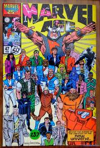 lot 237 image: Marvel Age #47, Featuring Unused New Universe Covers  Marvel Comics