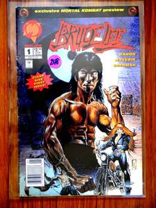 lot 248 image: BRUCE LEE #1 (NM) MALIBU COMICS 1994 - MORTAL KOMBAT PREVIEW - NEWSTAND EDITION - $$