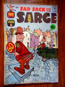 lot 285 image: RARE VINTAGE - SAD SACK AND THE SARGE #31 Harvey Comic 1962 funny war cartoons GEORGE BAKER $$$$
