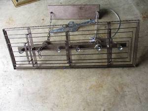 lot 55 image: 6-Bulb- Metal Hanging Ceiling Light Fixture