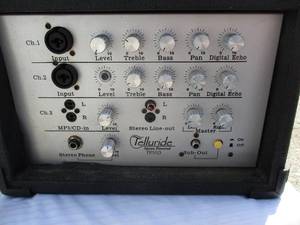 lot 73 image: TELLURIDE- 110-V Stereo Powered Amp  Mixer Model TPSS-3