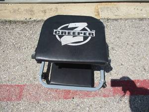 lot 129 image: Z-Brand Dual Use Creeper  Stool  On Casters. E-Z Converts from a rolling creeper to a rolling stool.