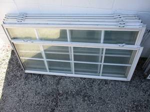 lot 137 image: NICE LOT---Mixed Sizes Of  Window Panels  Panes  Sashes..