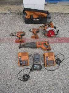 lot 34 image: LOT-RIDGID Battery Powered Tools