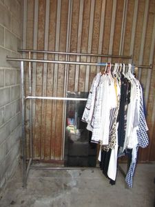 lot 87 image: Metal commercial clothing rack (clothing not included)