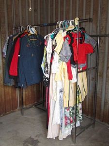 lot 88 image: Metal commercial clothing rack (clothing not included)