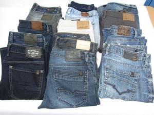 lot 83 image: Assorted jeans, including Buffalo David Bitton, Purple Brand, 34 Heritage, and more