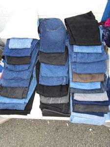 lot 95 image: Assorted pants, including Abercrombie & Fitch, Buffalo David Bitton, Join Life, and more