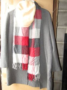 lot 118 image: Zara Trafaluc outwear wool womens coat, English Heritage wool scarf, and wool cap