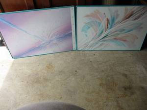 lot 62 image: Lot Of 2-Framed Poster Art Pieces.