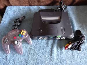 lot 5 image: VINTAGE NINTENDO 64 CONTROL DECK, CONTROLLER & POWER SUPPLY