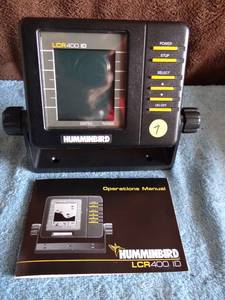 lot 7 image: Hummingbird LCR 400 ID Head Black Fish Finder Fishing Unit wManual
