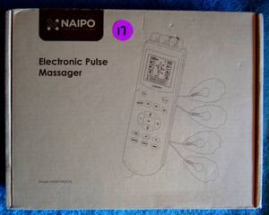 lot 17 image: NAIPO Tens Unit Machine Electric Pulse Massager Muscle Stimulator Therapy Pain Relief - NIB