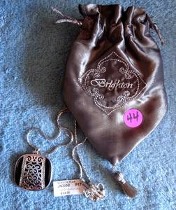 lot 44 image: NEW WTAGS - BRIGHTON TWO TONED DOUBLE SIDED PENDANT W CHAIN - BEAUTIFUL $$$