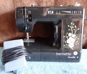 lot 75 image: Bernette Seville 4 Portable Sewing Machine, Black